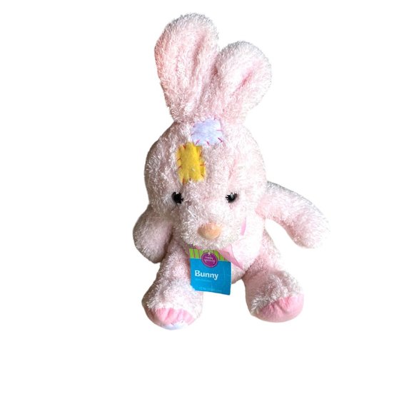 NWT Dandee Toys Plush Rabbit Easter Bunny with Patches - Picture 2 of 6